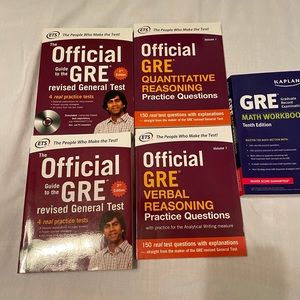 GRE Prep books and flash cards